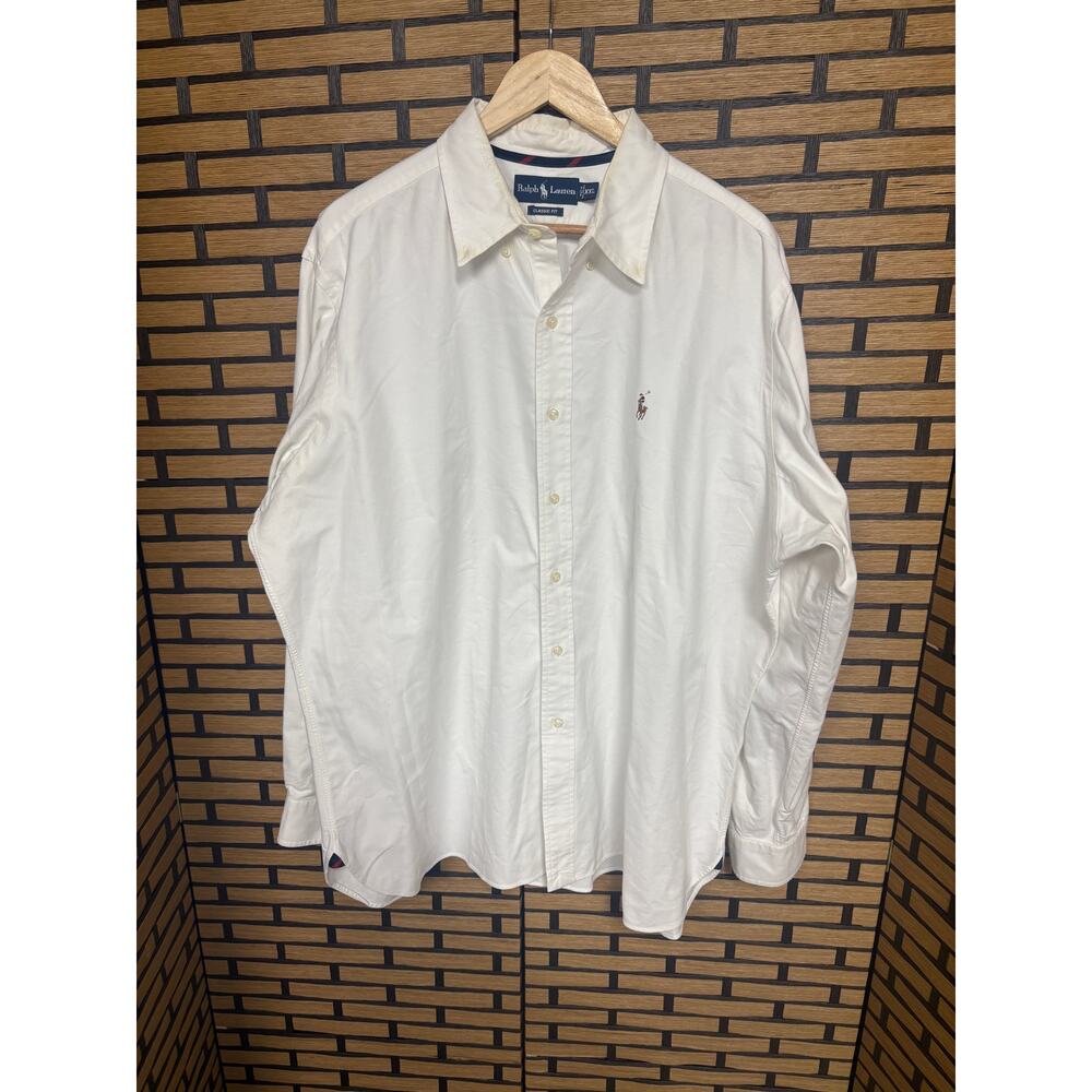 Ralph‎ Lauren White Button Down Shirt Size XXL